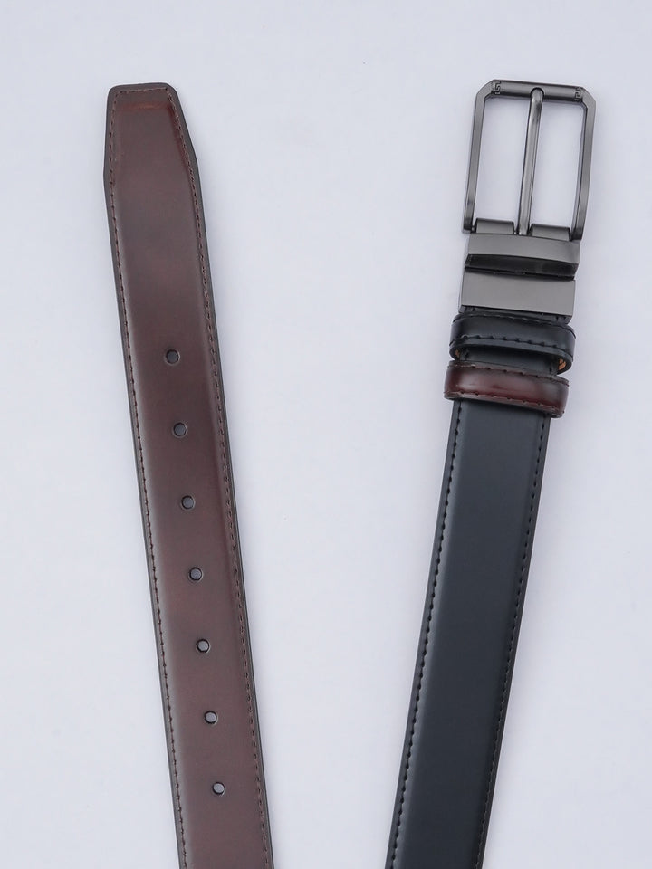 Dark Brown & Black Reversible Leather Belt (BELT-630)