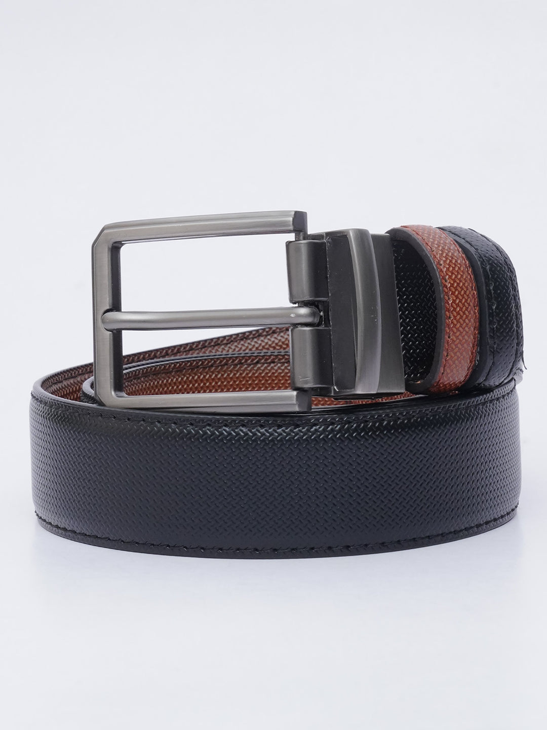 Light Brown & Black Reversible Leather Belt (BELT-633)