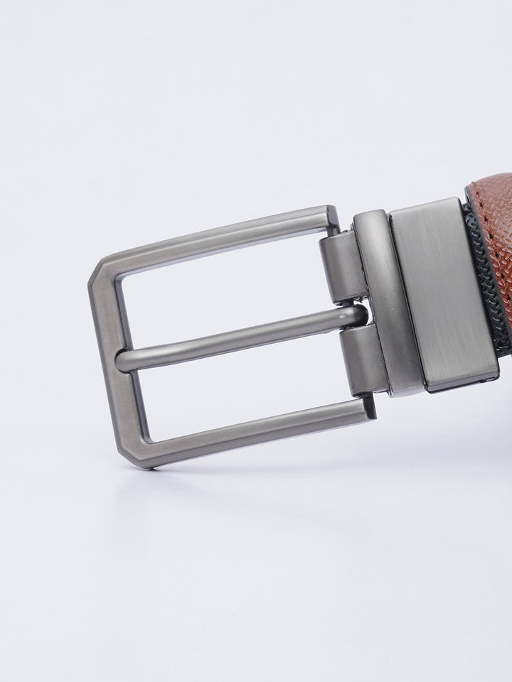 Light Brown & Black Reversible Leather Belt (BELT-633)