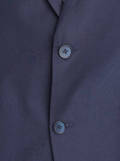 Blue Self Single-Breasted Tailored Men’s Blazer (BMF-032)
