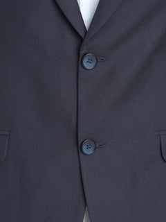Dark Blue Self Single-Breasted Tailored Men’s Blazer (BMF-033)