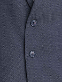 Blue Self Single-Breasted Tailored Men’s Blazer (BMF-034)
