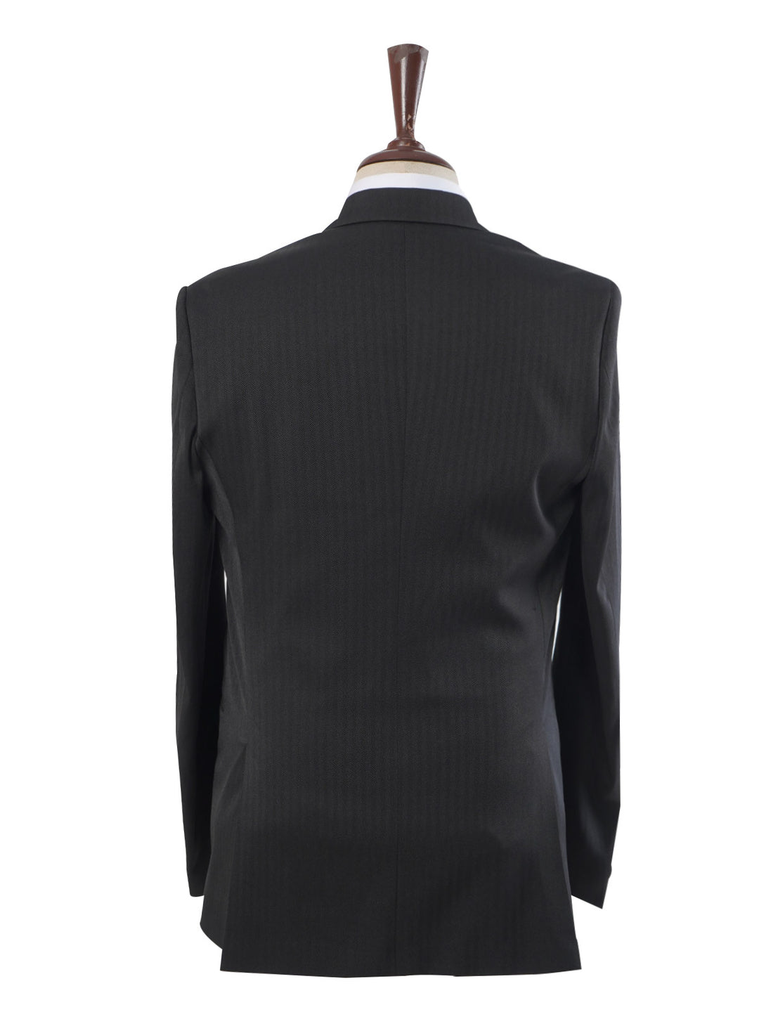 Black Self Single-Breasted Tailored Men’s Blazer (BMF-037)