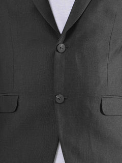 Black Self Single-Breasted Tailored Men’s Blazer (BMF-040)