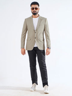 Stone Self Single-Breasted Tailored Men’s Blazer (BMF-043)