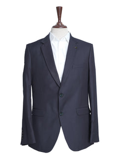 Navy Blue Self Single-Breasted Tailored Men’s Blazer (BMF-046)