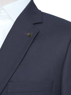 Navy Blue Self Single-Breasted Tailored Men’s Blazer (BMF-046)