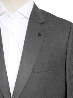 White & Black Self Single-Breasted Tailored Men’s Blazer (BMF-057)