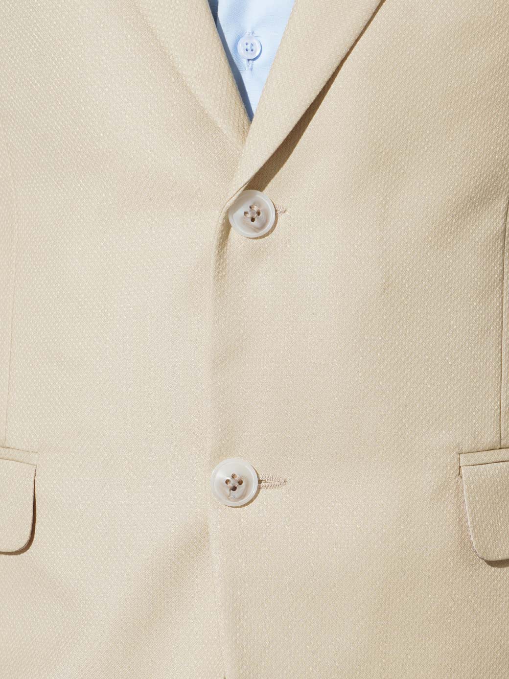 Beige Self Single-Breasted Tailored Men’s Blazer (BMF-072)