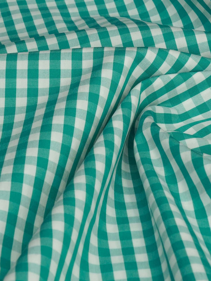 Sea Green & White Check Bespoke Shirt (BSCK-017)