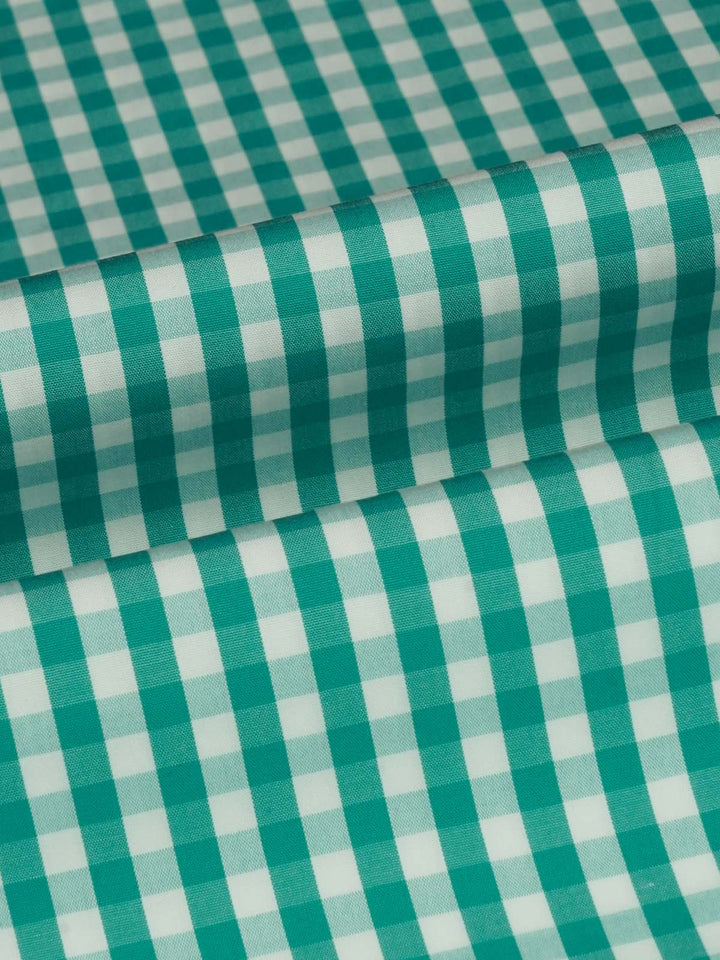 Sea Green & White Check Bespoke Shirt (BSCK-017)