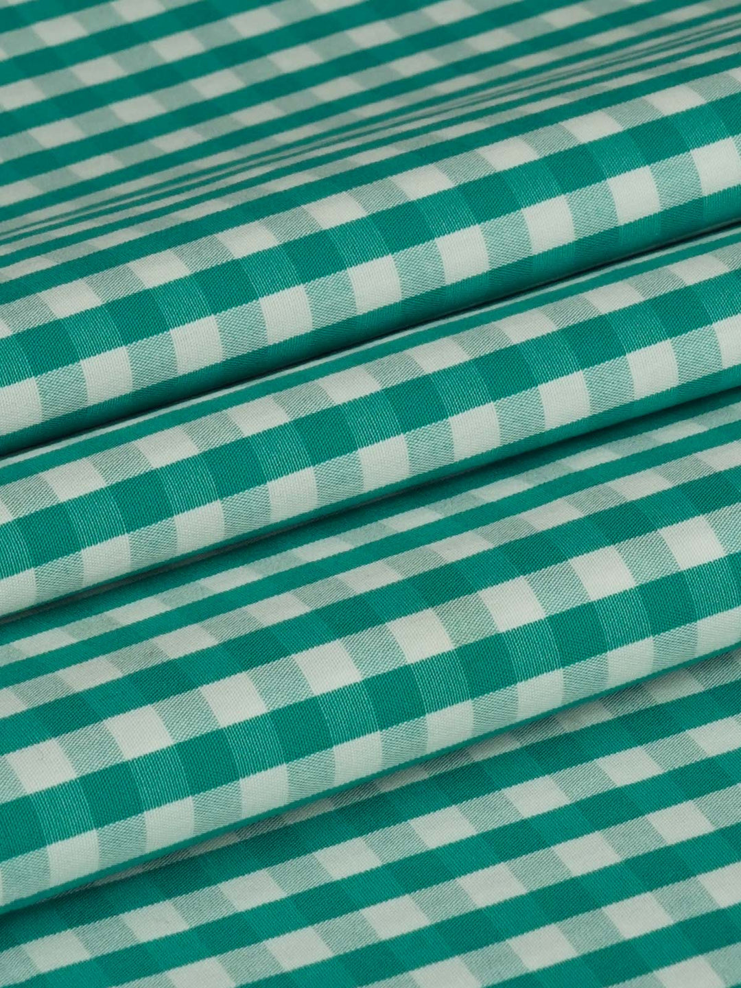 Sea Green & White Check Bespoke Shirt (BSCK-017)