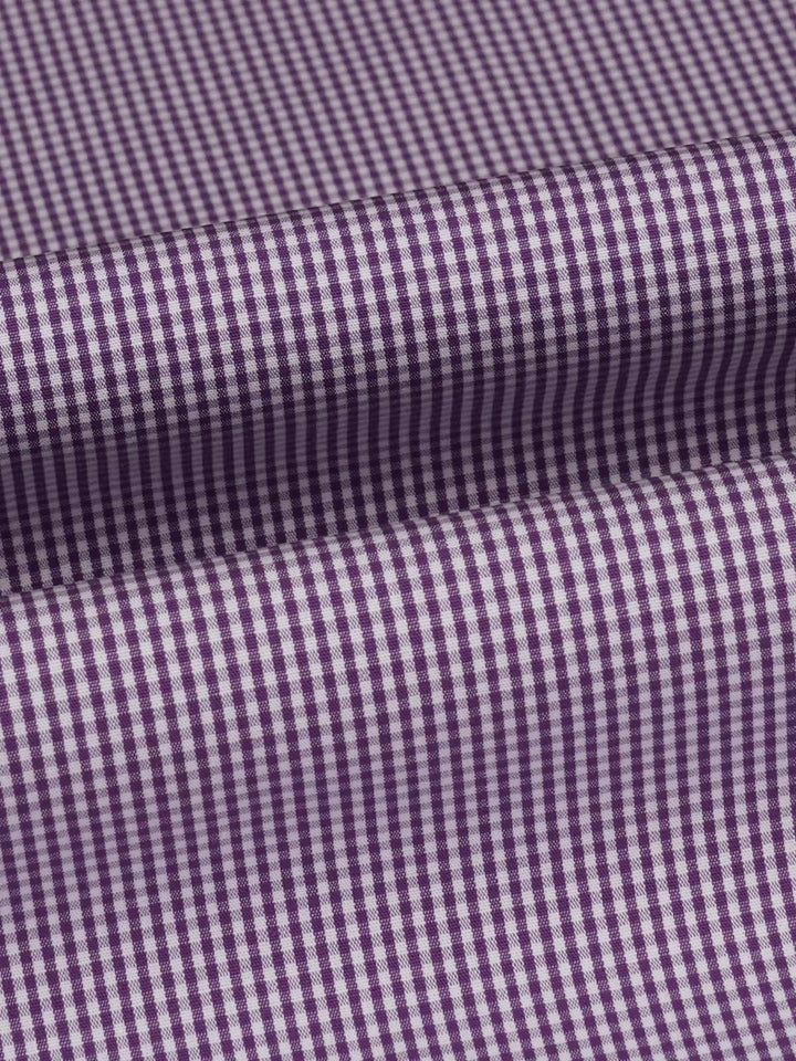 Purple & White Self Check Bespoke Shirt (BSCK-023)