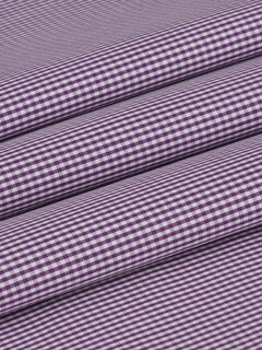 Purple & White Self Check Bespoke Shirt (BSCK-023)