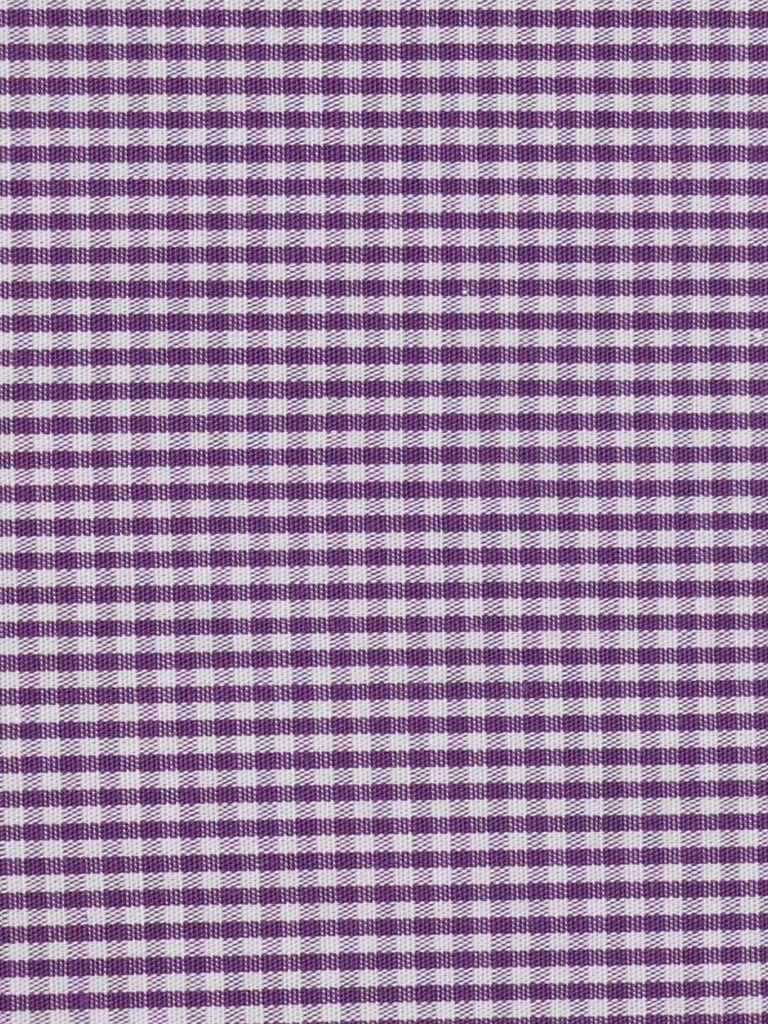 Purple & White Self Check Bespoke Shirt (BSCK-023)