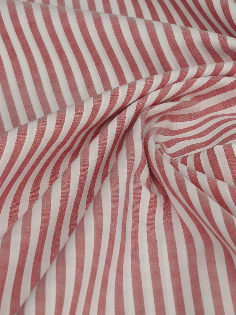 Red & White Striped Bespoke Shirt (BSST-033)