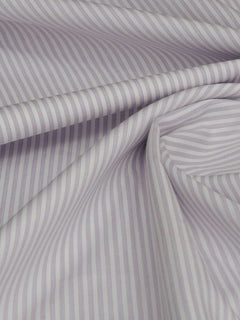 Purple & White Self Striped Bespoke Shirt (BSST-034)