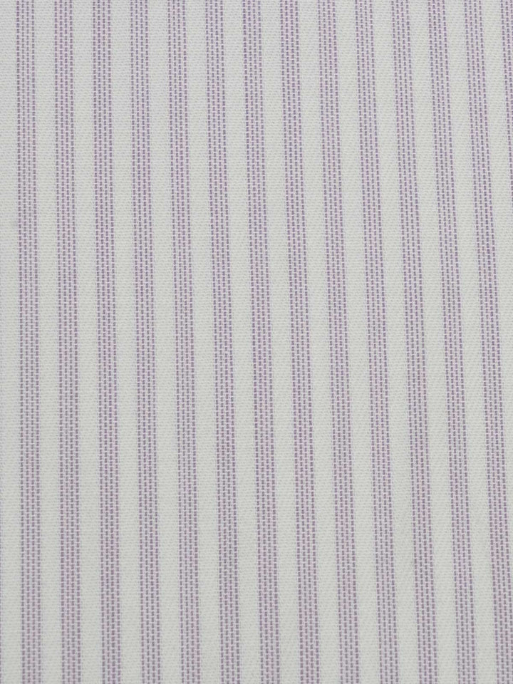 Purple & White Self Striped Bespoke Shirt (BSST-034)