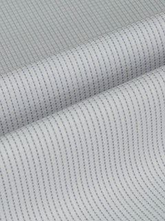 White & Navy Seersucker Striped Bespoke Shirt (BSST-037)