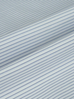Navy Blue & White Striped Bespoke Shirt (BSST-038)