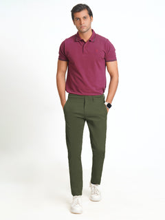 Army Green Cotton Chino Pant-31