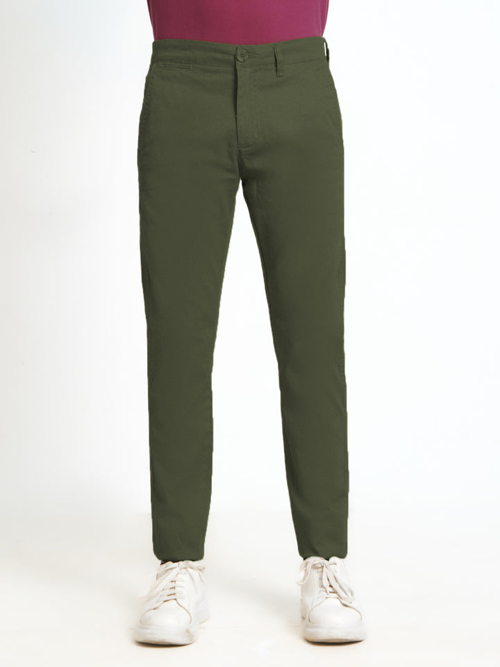 Army Green Cotton Chino Pant-31