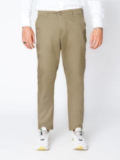 Beige Self Premium Cotton Chino Pant-50