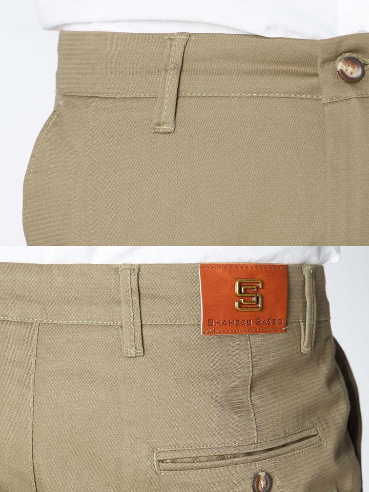 Beige Self Premium Cotton Chino Pant-50