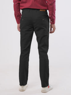 Black Plain Cotton Chino Pant-37