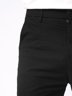 Black Self Imported Cotton Chino Pant-44