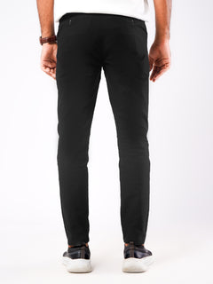 Black Self Imported Cotton Chino Pant-44