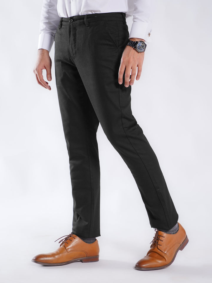 Black Plain Cotton Chino Pant-51