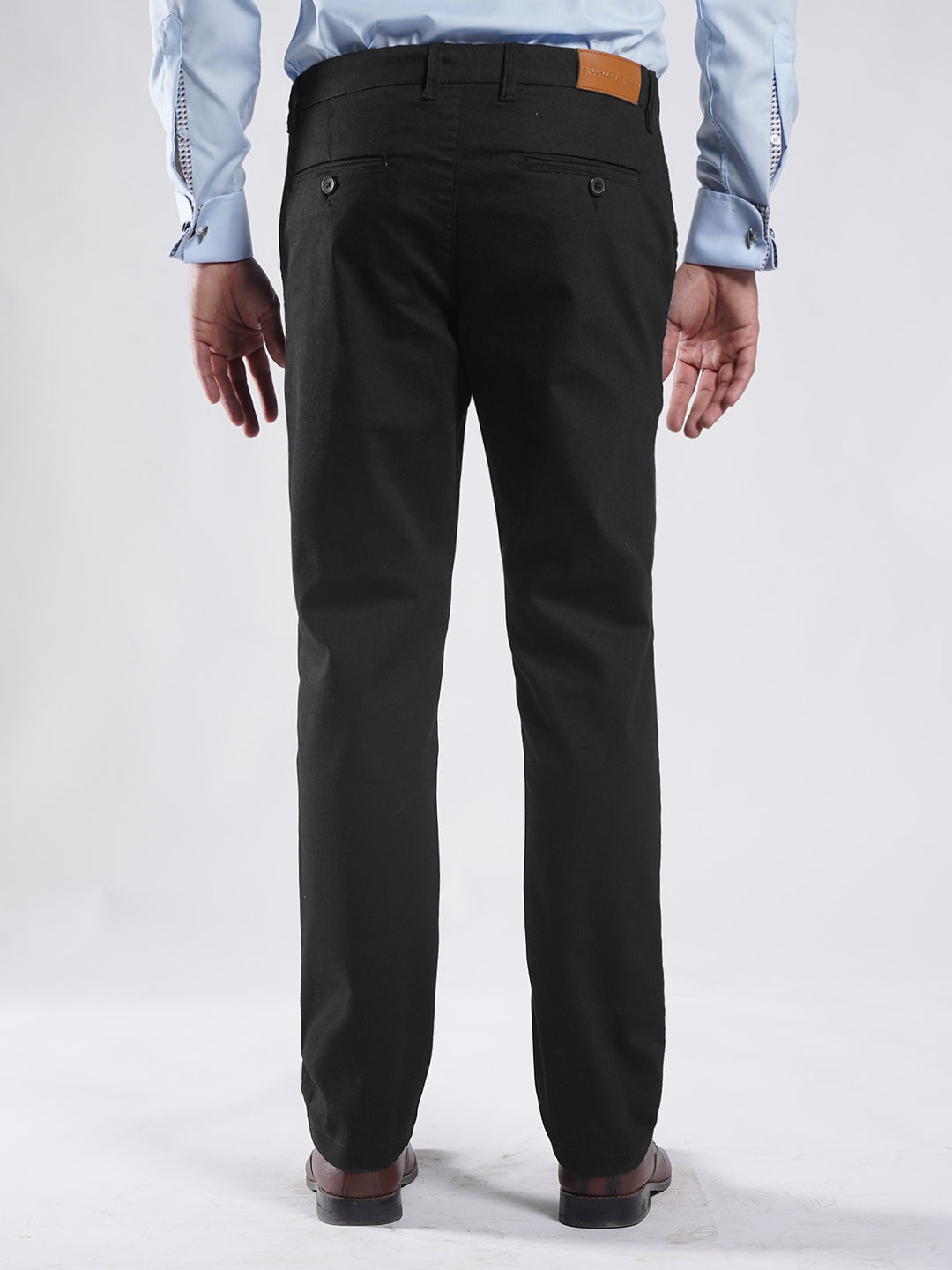 Black Plain Cotton Chino Pant-51