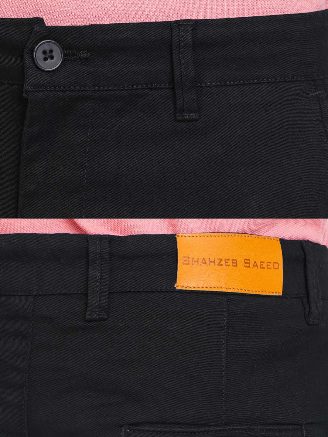 Black Self Cotton Chino Pant-39