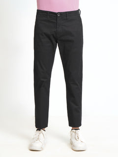 Black Plain Cotton Chino Pant-31