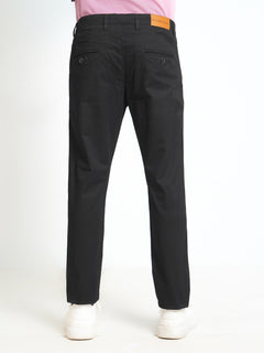 Black Plain Cotton Chino Pant-31