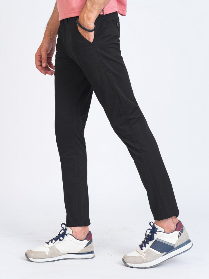 Black Plain Cotton Chino Pant-39