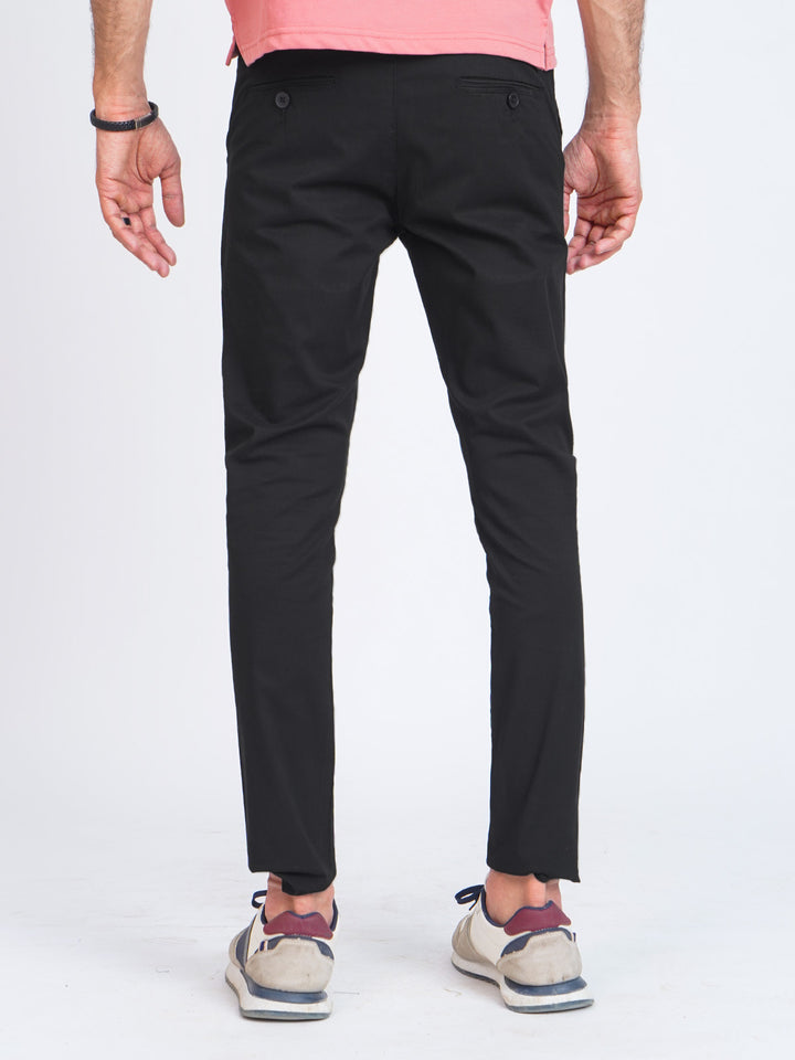 Black Plain Cotton Chino Pant-39