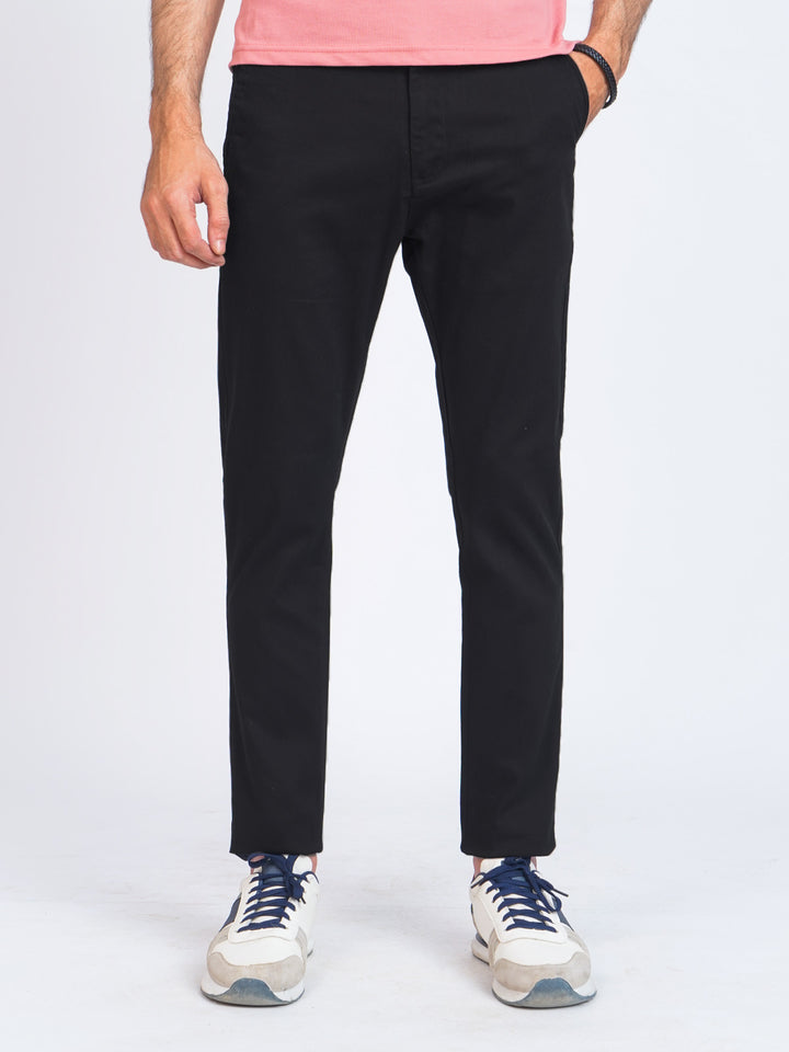 Black Plain Cotton Chino Pant-39