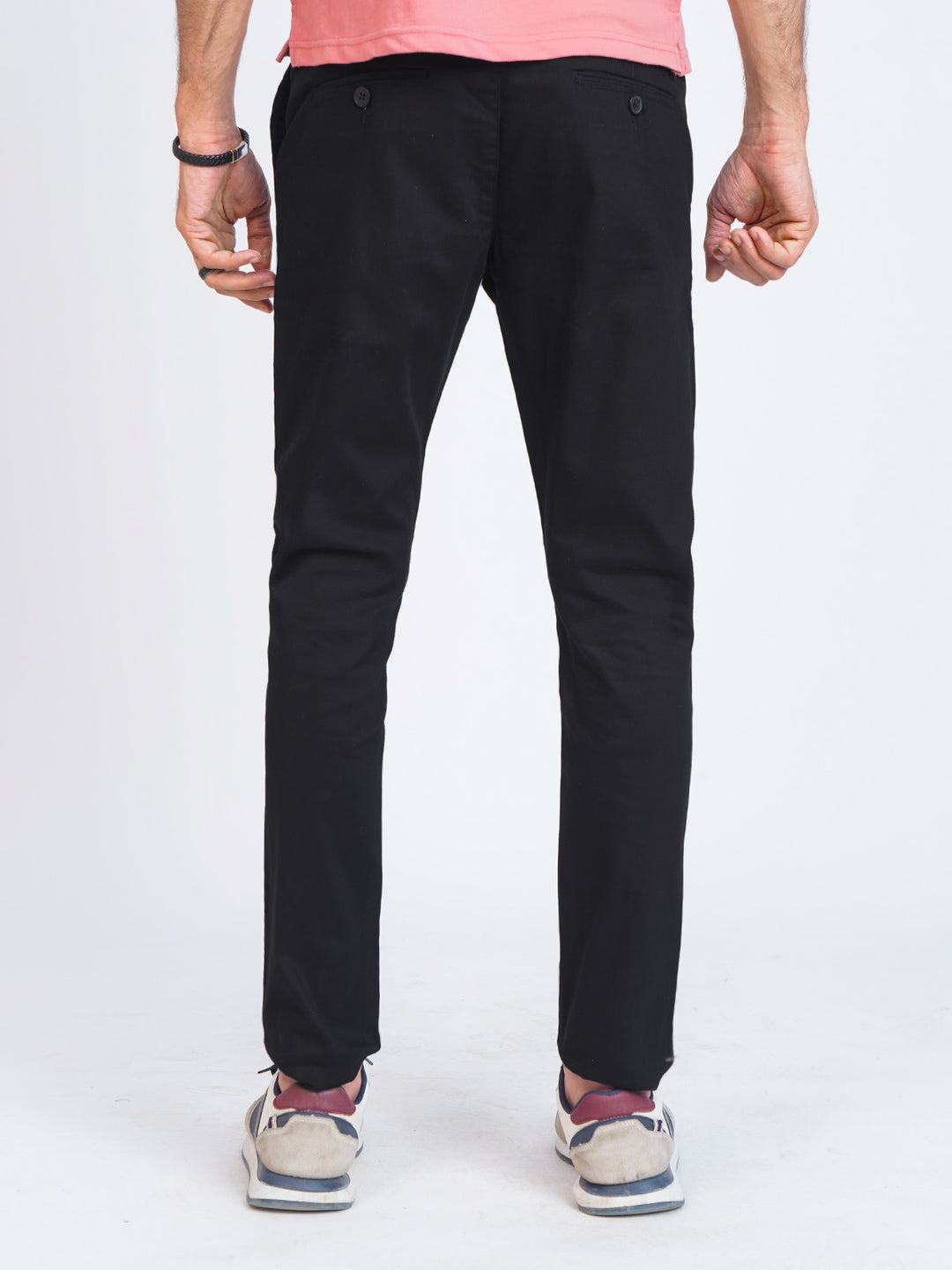 Black Plain Cotton Chino Pant-39