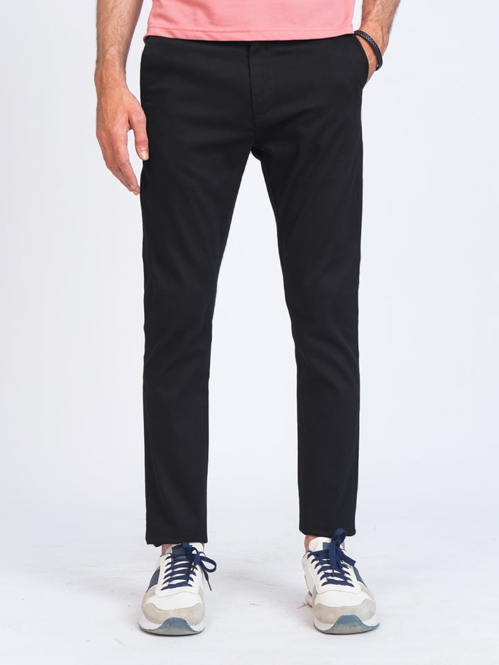 Black Plain Cotton Chino Pant-39