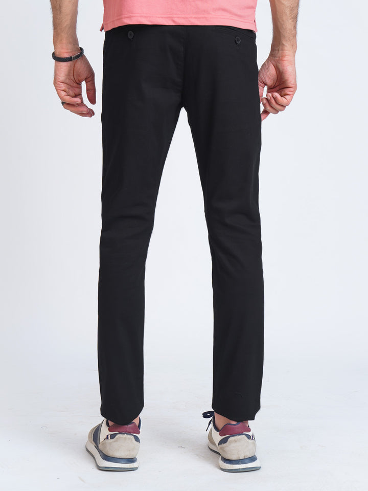 Black Plain Cotton Chino Pant-39