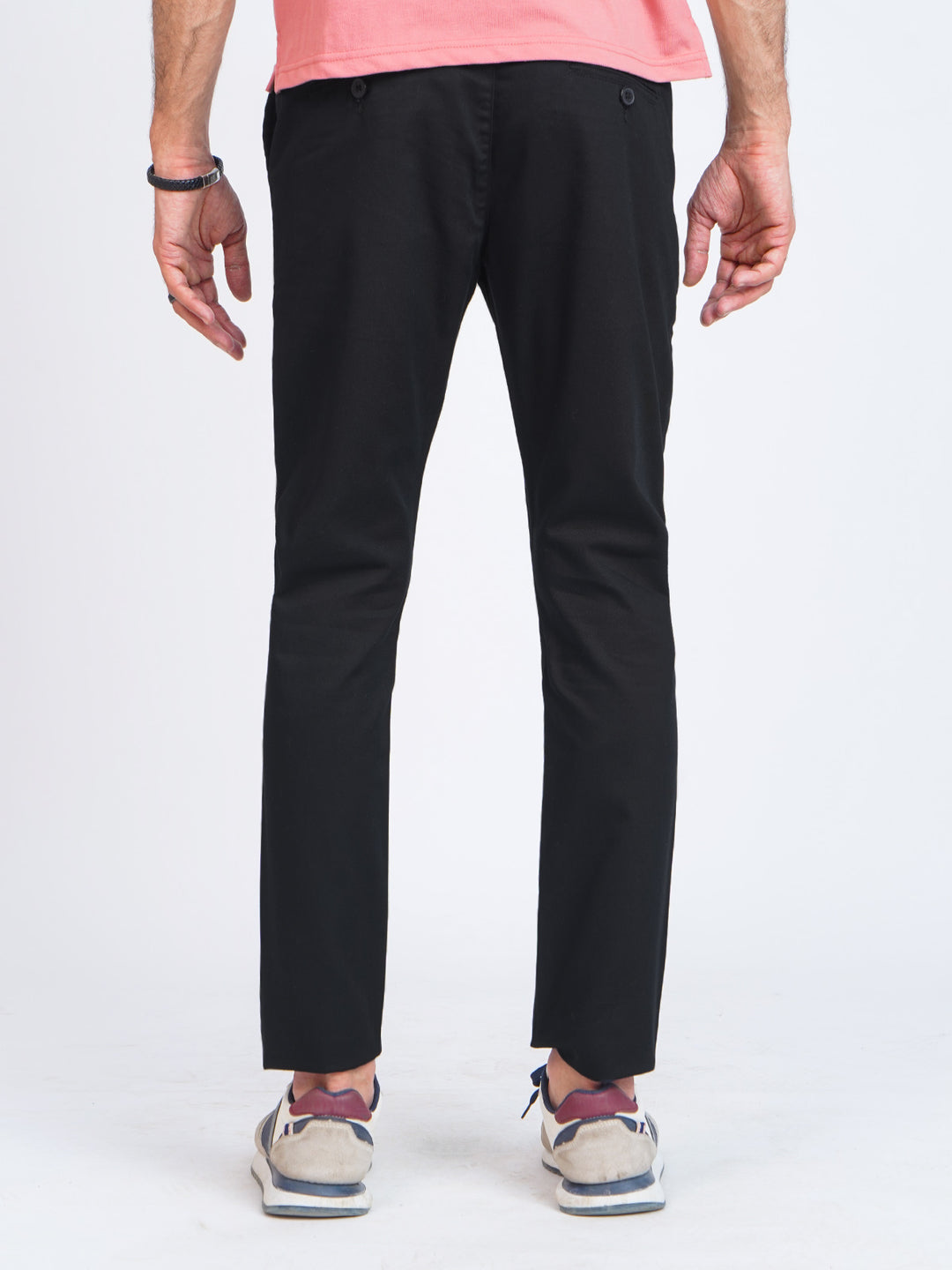 Black Plain Cotton Chino Pant-39