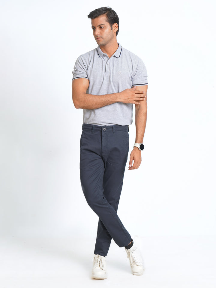 Navy Blue Plain Cotton Chino Pant-38