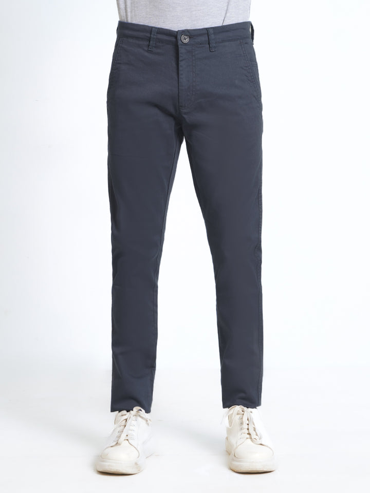 Navy Blue Plain Cotton Chino Pant-38