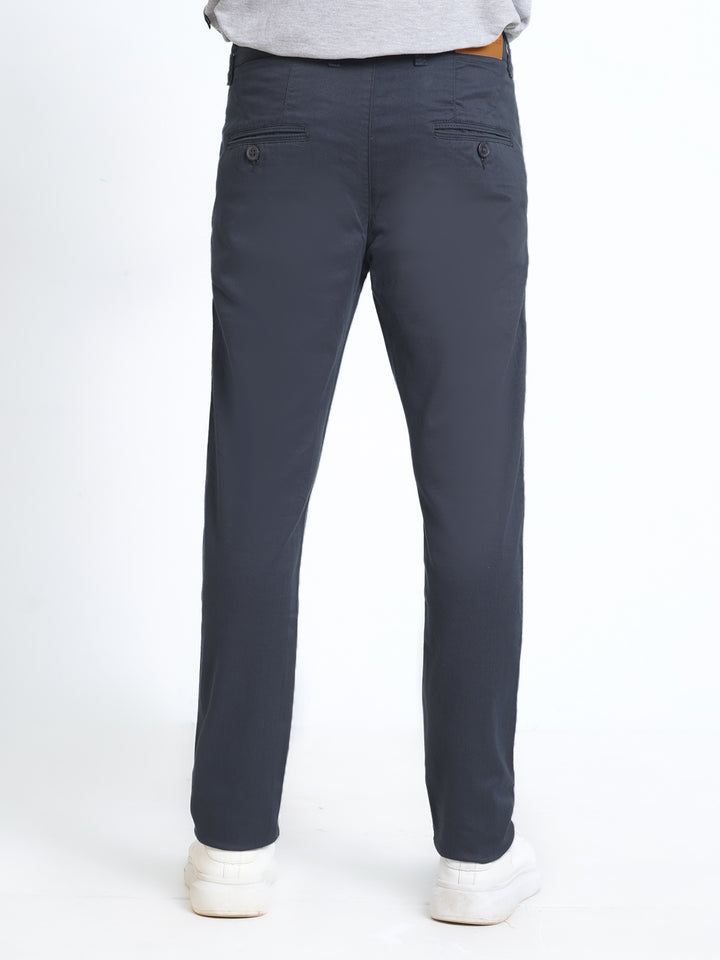 Navy Blue Plain Cotton Chino Pant-38