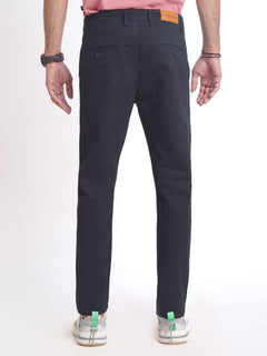 Navy Blue Self Cotton Chino Pant-38