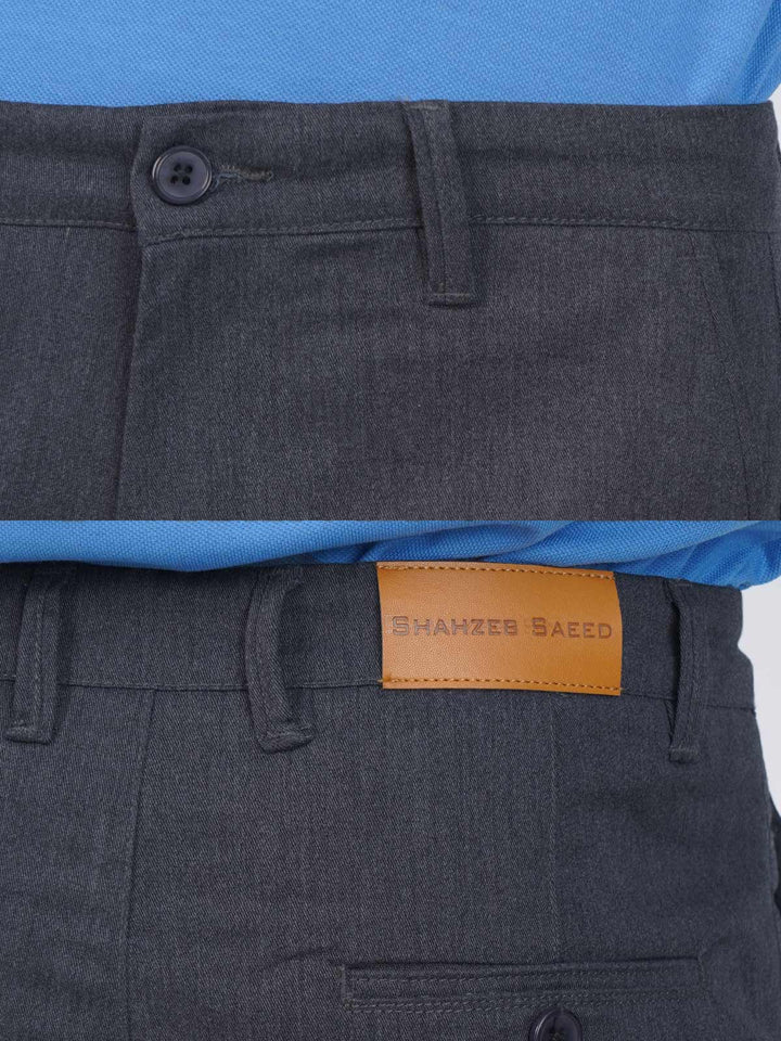 Blue Self Cotton Chino Pant-43