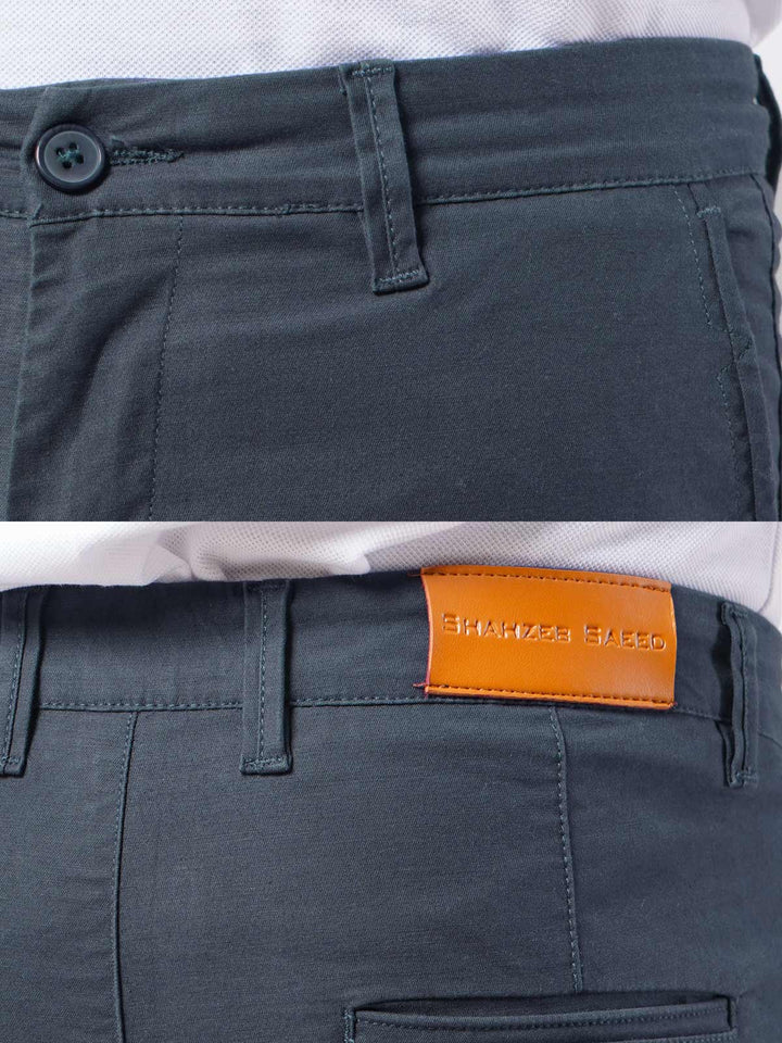 Blue Plain Cotton Chino Pant-46