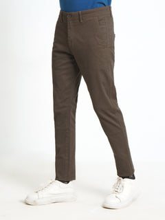 Chocolate Brown Self Cotton Chino Pant-31